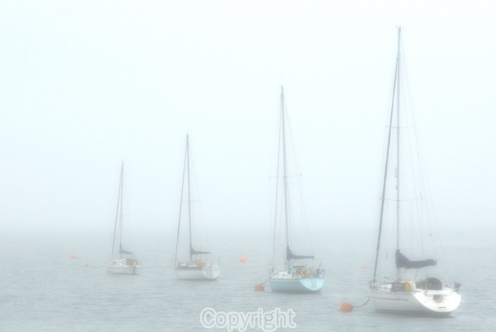Boats in welsh mist - Sony A700 with Tamron 18-200mm