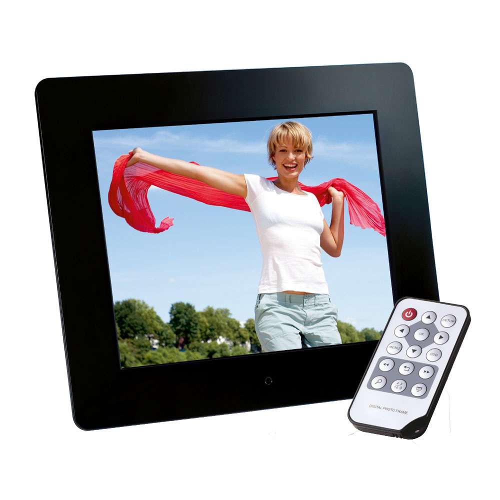 Intenso 8" Digital Photo Frame Extra Slim LCD Timer 169 Widescreen
