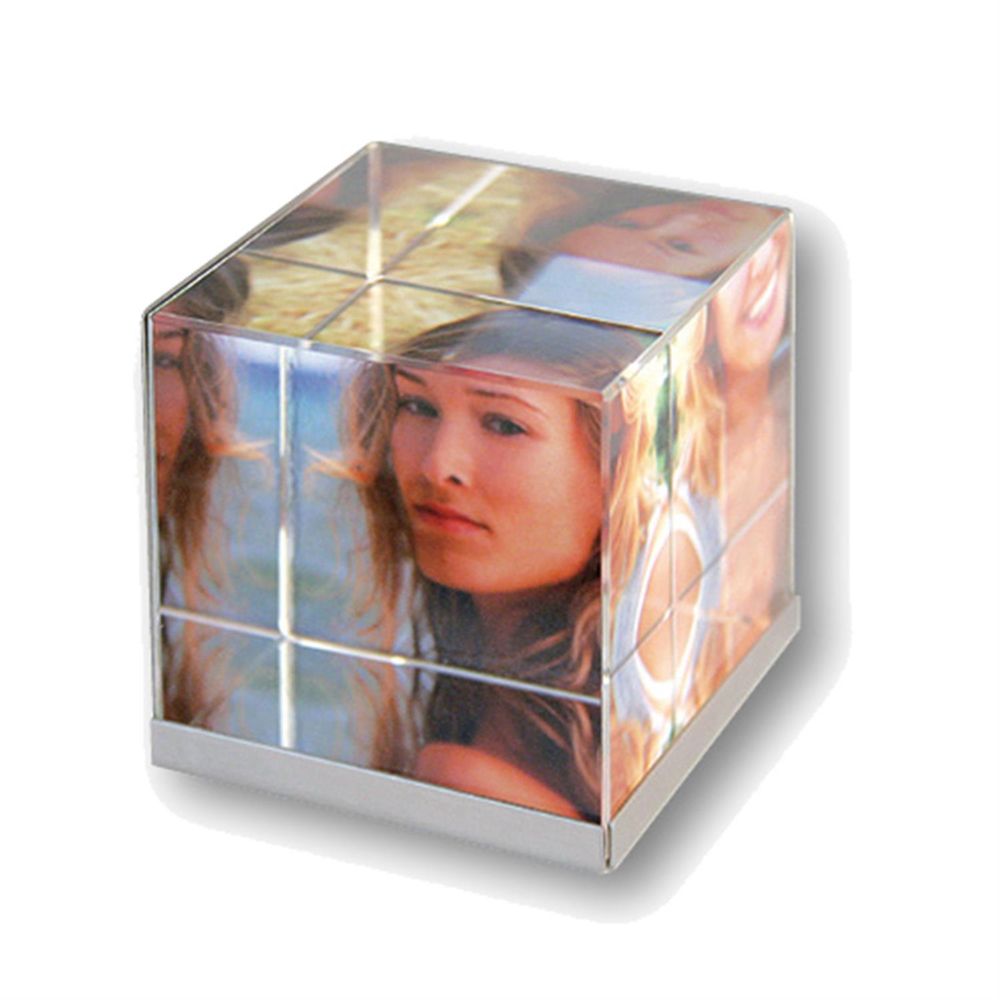 Photo Cube 3D Solid Glass and Metal Harrison Cameras