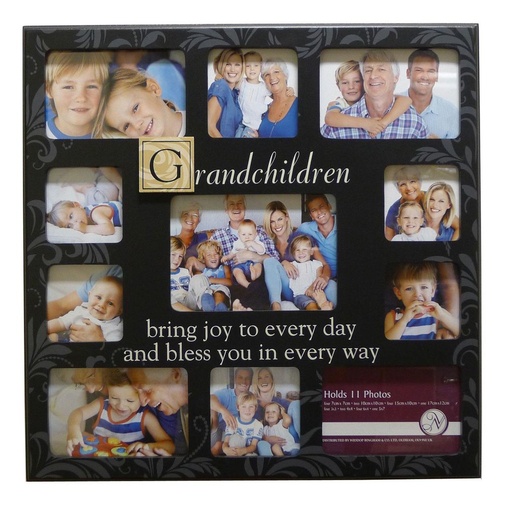 Grandchildren Black Collage 11 photo picture frame 45 x 45 cm eBay