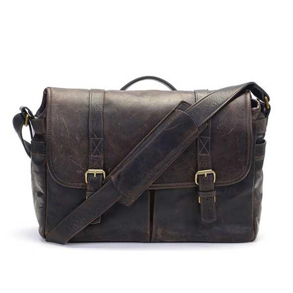ONA Brixton Dark Truffle Leather Messenger Bag | Harrison Cameras