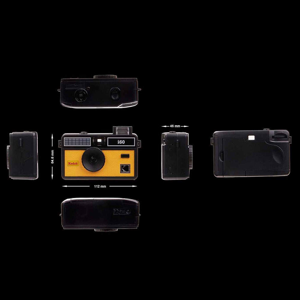 Kodak i60 Reusable 35mm Film Camera - Retro Style, Focus Free, Built in  Flash, Press and Pop-up Flash (Yellow)