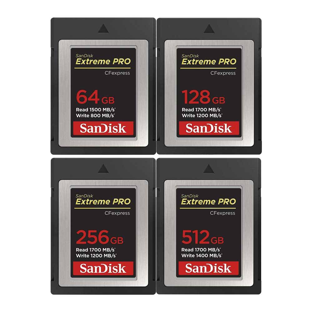 Sandisk Cf Express Extreme Pro Memory Cards 64gb 128 Gb 256gb 512gb