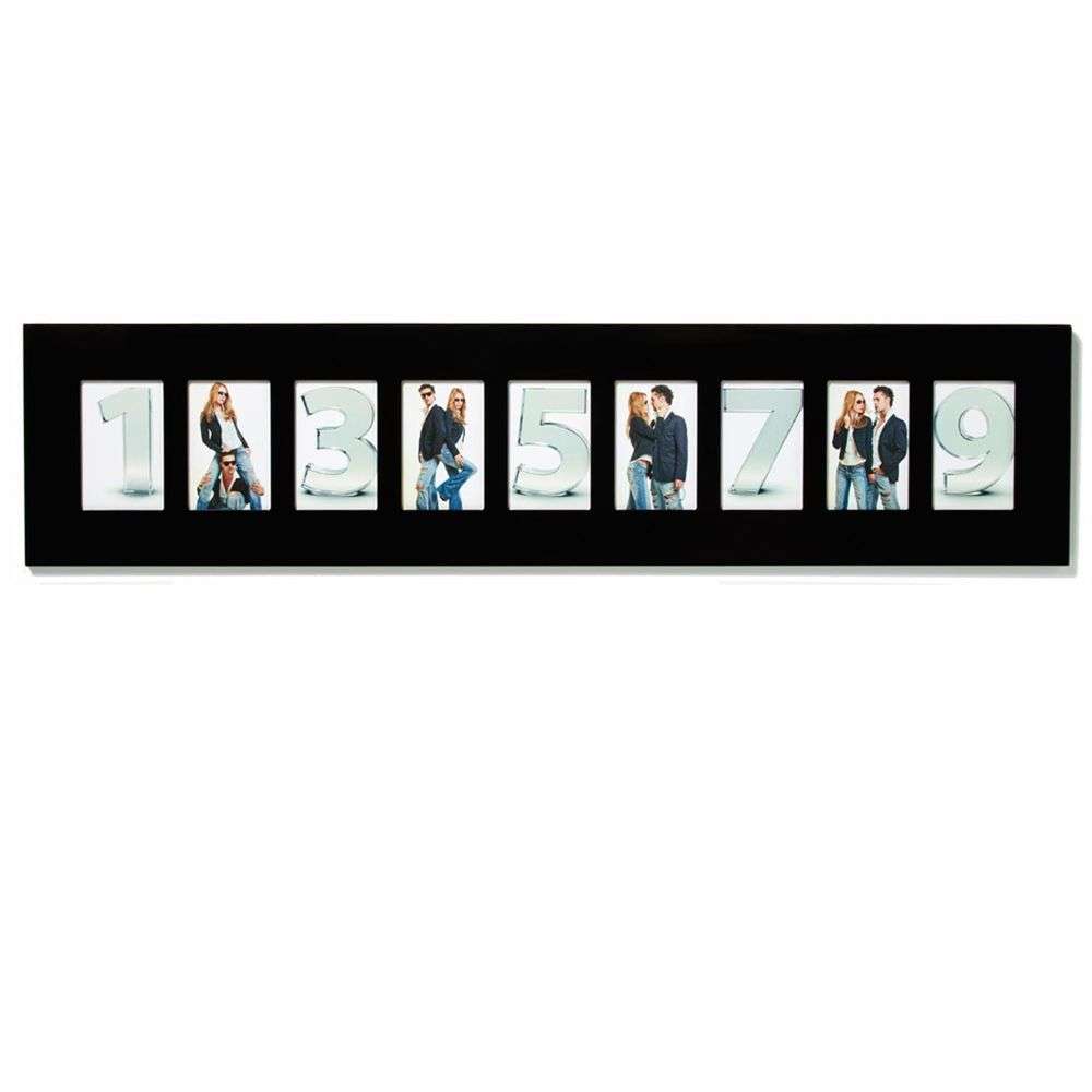 Walther New Line Black Multi Aperture Photo Frame For 9 6x4 Photos