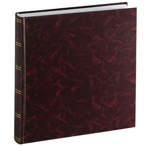 Birmingham | Large Traditional Photo Album | 100 White Pages | 13.75 x 13 inch | Burgundy
