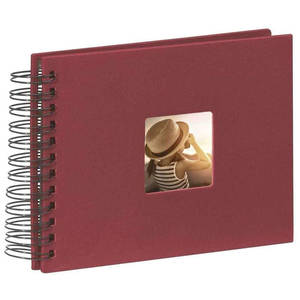 Hama Spiral Bound Traditional Photo Album - 25 Pages - Burgundy