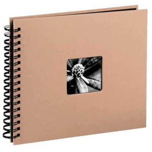 Hama Spiral Photo Album - 25 Black Pages - Taupe