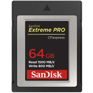 SanDisk CF Express Memory Card | 64GB | Pro Type B | Read 1500MB/S | Writes 800MB/S