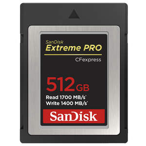 SanDisk CF Express Memory Card | 512GB | Pro Type B | Read 1700MB/S | Writes 1400MB/S