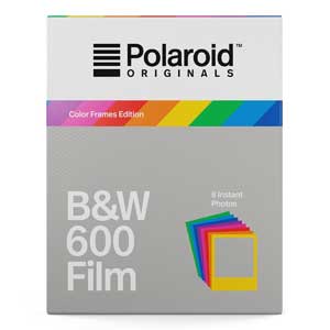 Polaroid B&W 600 Film - Color Frame Edition - 8 Black & White Instant Photos