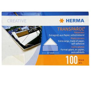 Herma Large Photo Corners for Traditional Photo Albums - 100pcs