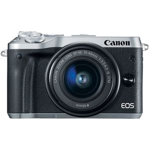 Canon EOS M6 Digital Camera with 15-45mm Lens - Silver