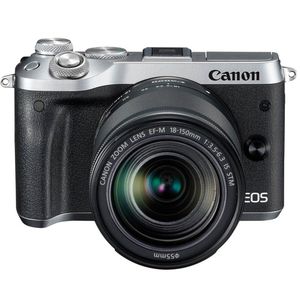 Canon EOS M6 Digital Camera with 18-150mm Lens - Silver