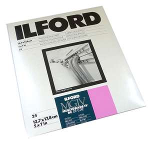 Ilford Multigrade IV RC Deluxe Glossy Paper / 12.7x17.8cm / 5x7 inch / 25 Sheets