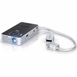 Philips PicoPix 4350 Explorer Portable Mini Video Projector, 50 Lumens, WiFi