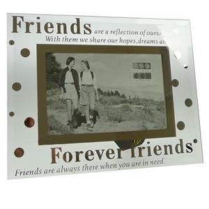 Sixtrees Forever Friends Glass and Mirror 6x4 Photo Frame
