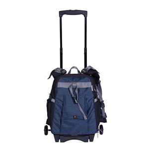 Dorr Dark Blue Travel Small Trolley Backpack with Wheels
