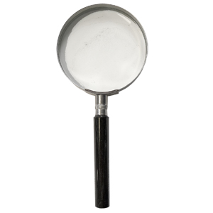 Dorr Large Metal Hand Held Magnifier 3X Magnification Overall Size 7.5x17cm