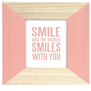 Candy Pink Wooden 4x4 Photo Frame