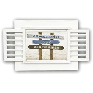 Varazze Slatted White Wooden 7x5 inch Photo Frame Overall Size 10x8 inches