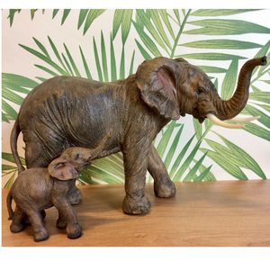 Mother and Baby Elephant Ornament