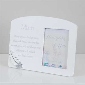 Thoughts of You Memorial Photo Frame Collection - 2.5x3 Inch Photo - White Mum