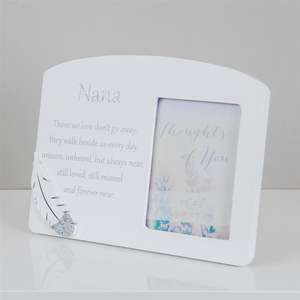 Thoughts of You Memorial Photo Frame Collection - 2.5x3 Inch Photo - White Nana