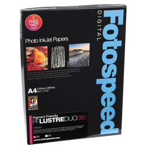 Fotospeed High White Smooth Duo 225 Double Sided Photo Paper - A4 - 25 Sheets