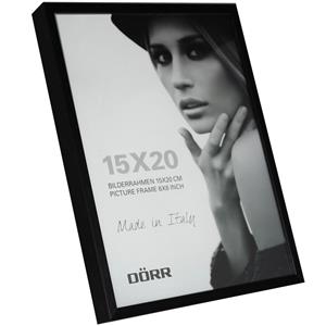Dorr Signa Brushed Aluminium Black 8x6 Photo Frame