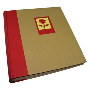 Green Earth Red Flower Traditional Photo Album - 100 Sides