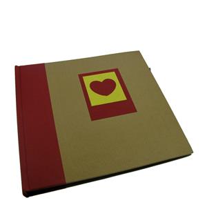 Green Earth Red Heart Traditional Photo Book Album - 40 Sides