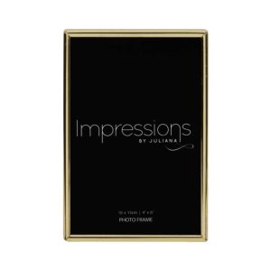 Impressions by Juliana | Brass Plated Photo Frame Collection | Thin Edged 8x6 Inch