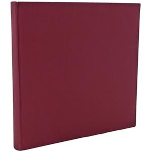 Textile Red Traditional Photo Album  - 60 Sides Overall Size 12