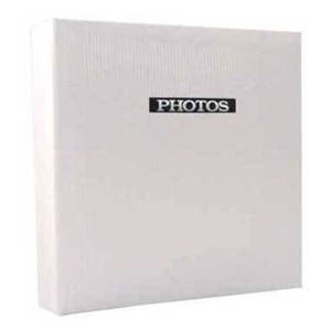 Elegance White 7x5 Slip In Photo Album - 100 Photos Overall Size 7.5x6