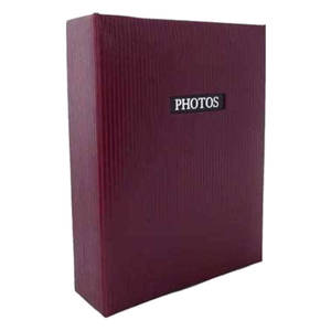 Elegance Red 7x5 Slip In Photo Album - 100 Photos Overall Size 7.5x6