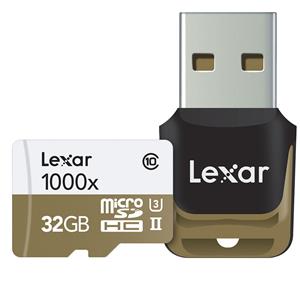 Lexar 32GB Micro SDHC 1000x UHS-II Card with Card Reader