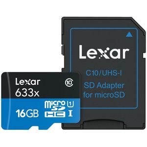Lexar 16GB Micro SDHC UHS-I Card with Adapter 633X