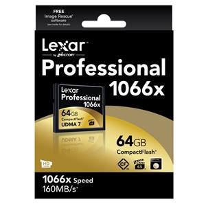 Lexar 64GB Professional UDMA 7 CompactFlash 1066x Memory Card