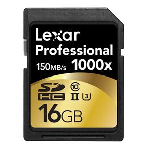 Lexar Professional 16GB 1000x SDHC UHS-II Memory Card