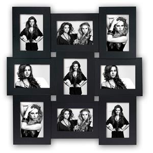 Vicenza Black Multi Aperture Photo Frame for 9 6x4 Photos