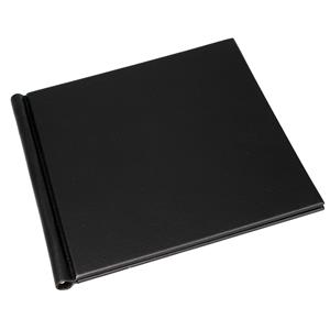 Permajet A4 Black Leather Look Landscape Snapshut Folio - 25mm Spine