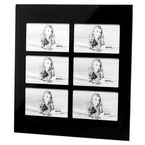 Kenro Glass Frame for 6 6x4 Photos - Black
