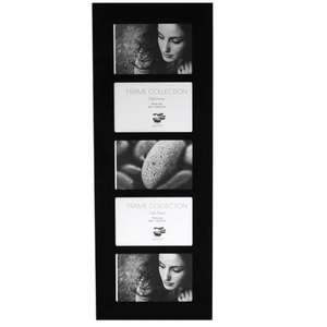 Black Glass Frame for 5 6x4 Inch Photo