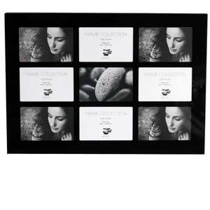 Black Glass Frame for 9 6x4 Inch Photo
