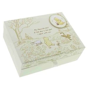 Disney Winnie the Pooh Classics Heritage Keepsake Baby Box with Compartments