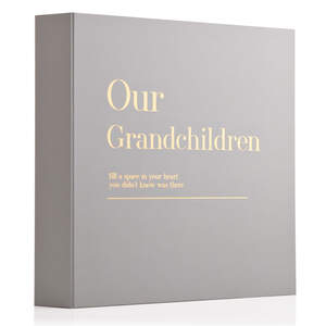 Moments Our Grandchildren Coffee Table Album | 30 Blank Card Pages | 28.5 x 28cm | Grey