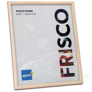 Frisco Natural Wood 10x8 Inch Photo Frame Overall Size 10.5x8.5 Inches