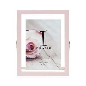 Light Pink and Gold 6x4 Inch Photo Frame on Stand