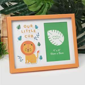 Jungle Baby Paperwrap Photo Frame Collection - 6x4 inch - Lion Tiger Monkey Our Little Cub