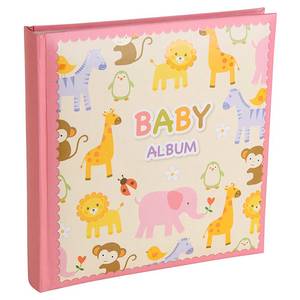 Zoo Baby Girl Slip-In Photo Album - 120 6x4 Photos - Pink